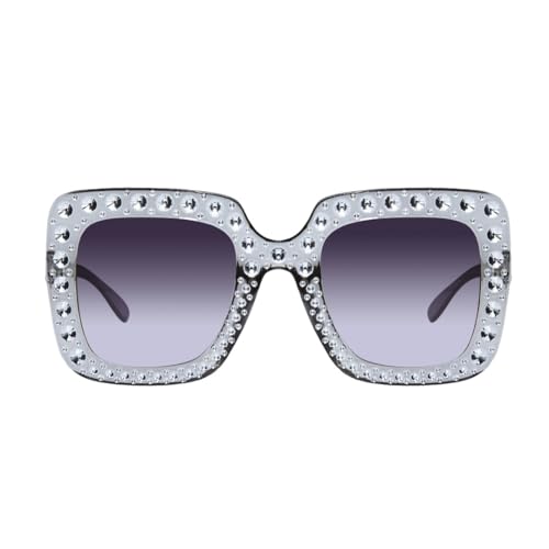 ptit-clown-disco-brille-silber-strass-sonnenbrille-einheitsgr-e image 8