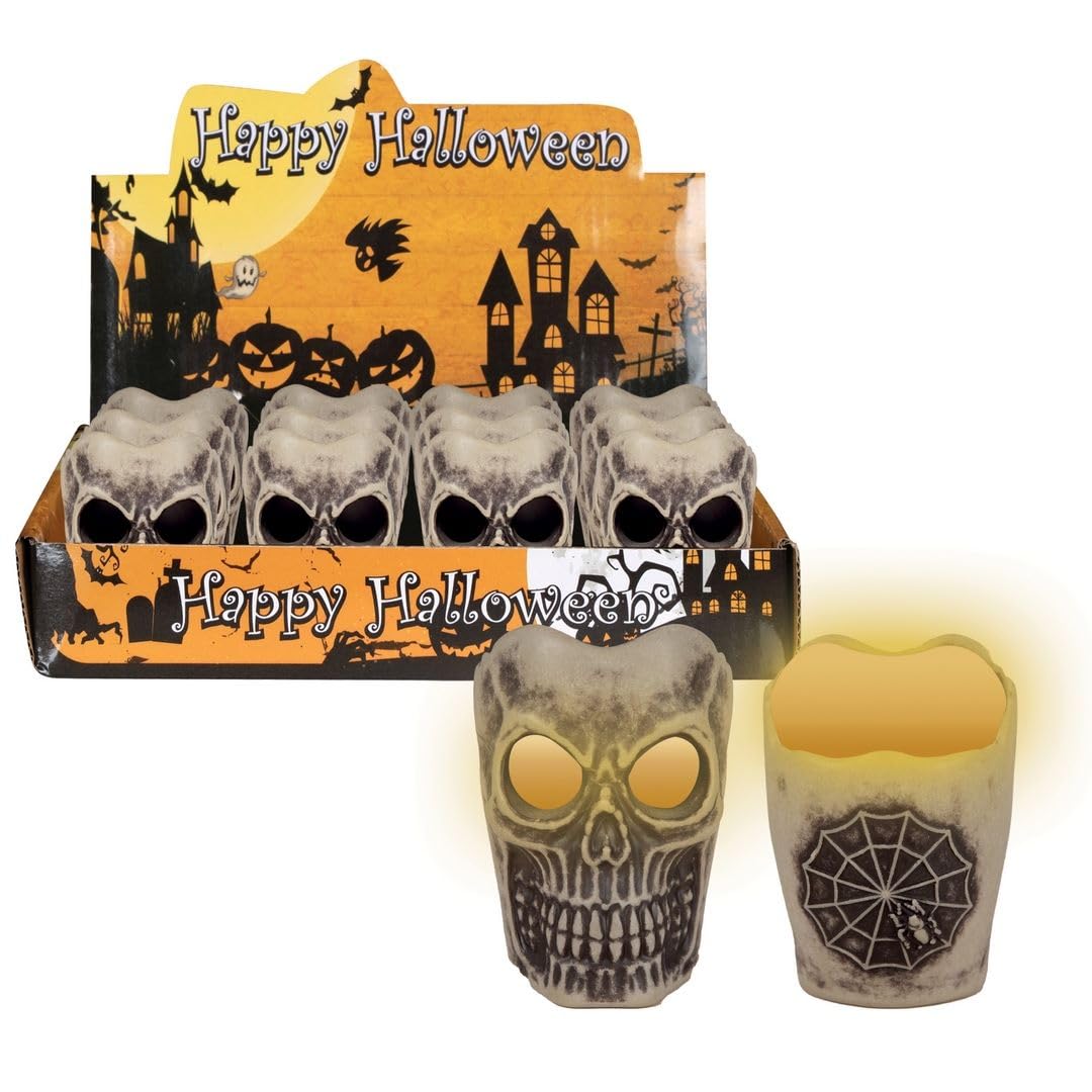 ptit-clown-23526-led-kerze-totenkopf-mit-spinnennetz-7-cm image 1