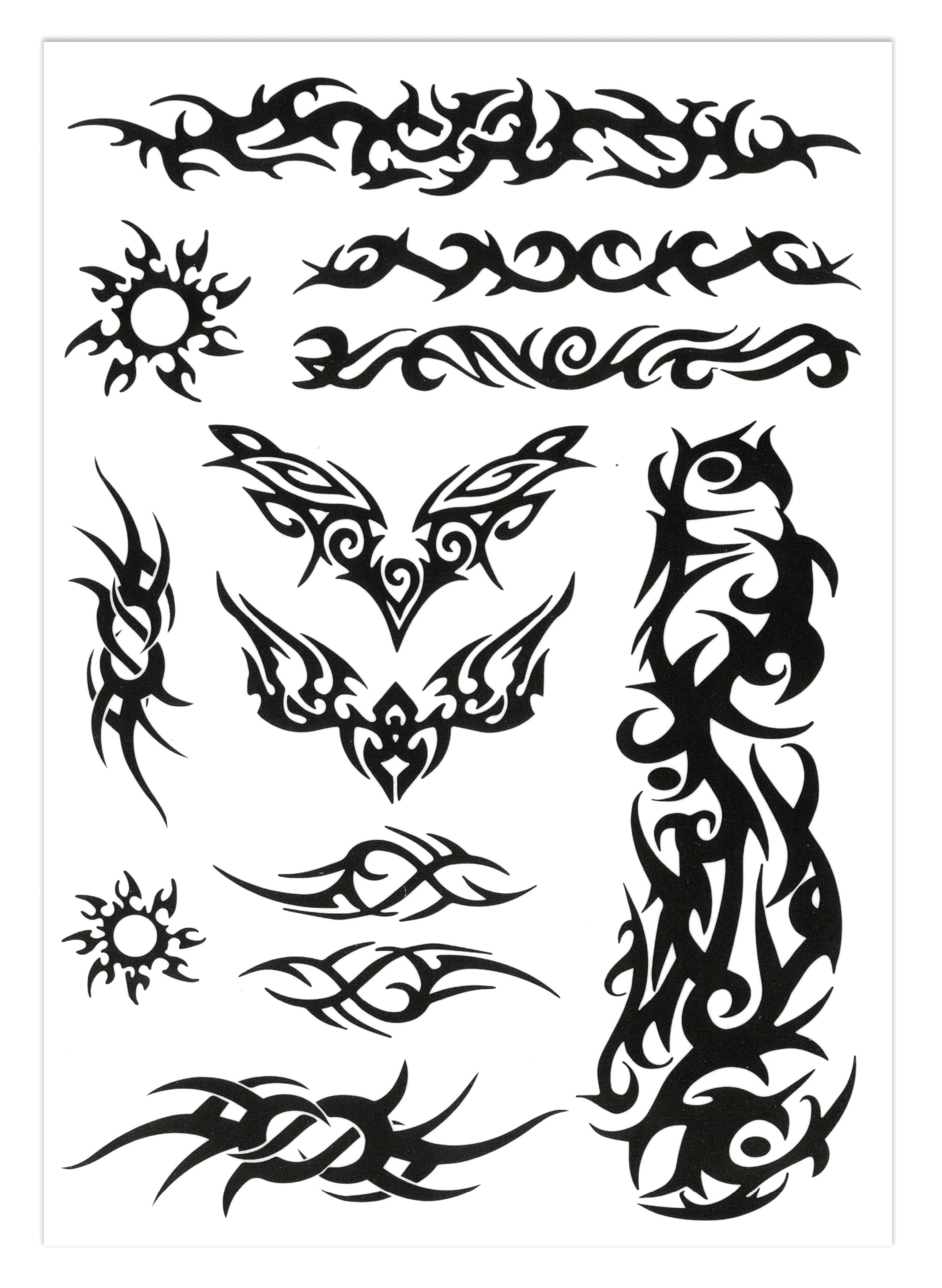 p-tit-clown-23917-tribal-tattoos-selbstklebende-kost-m-tattoos image 1