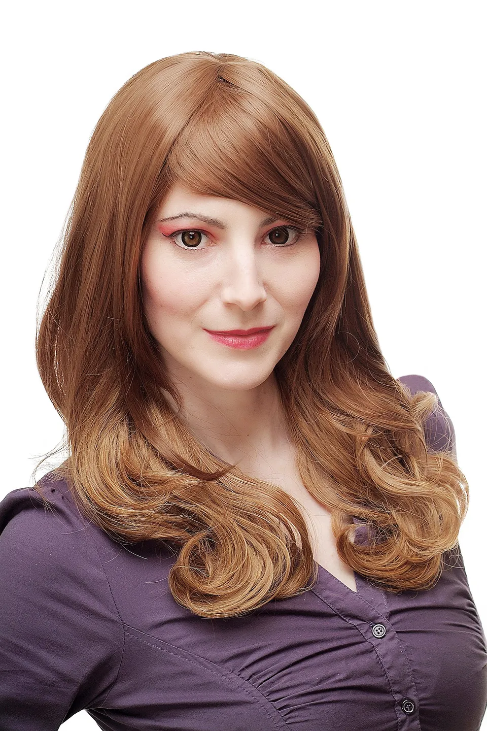 wig-me-up-sa077-damenper-cke-braun-dunkelblond-lang-mit-scheitel-gewellt image 1