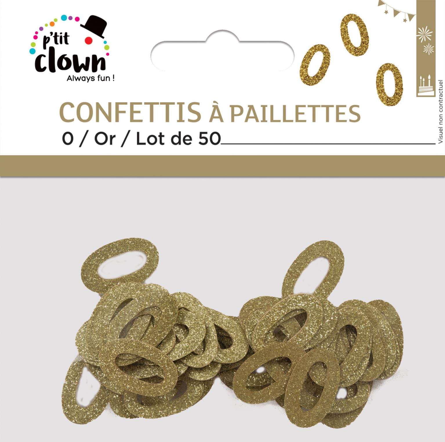 ptit-clown-glitzer-konfetti-zahl-0-gold-50-st-ck-tischdeko image 2