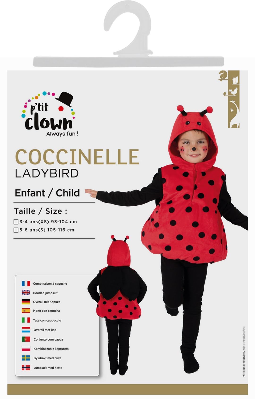 p-tit-clown-insekt-kinderkost-m-overall-mit-kapuze-biene-marienk-fer image 4