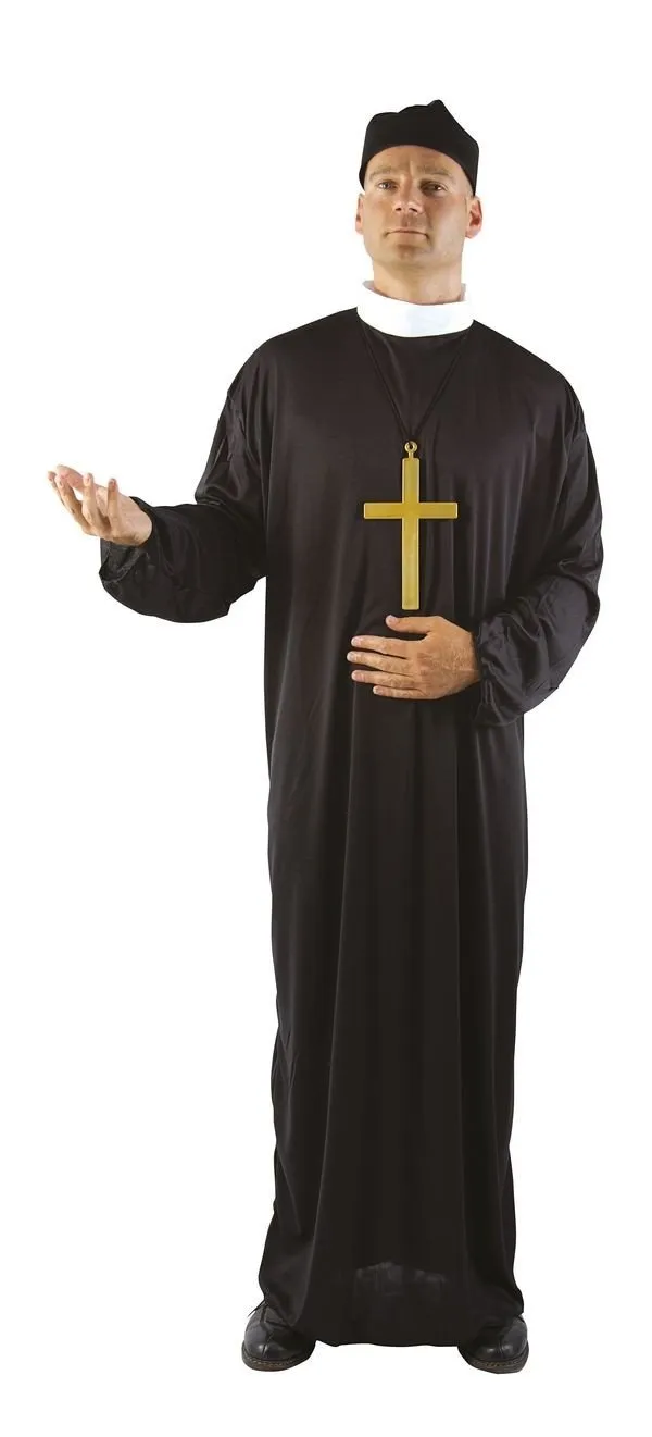 ptit-clown-pfarrer-kost-m-erwachsene-religi-ses-m-nnerkost-m-polyester image 1