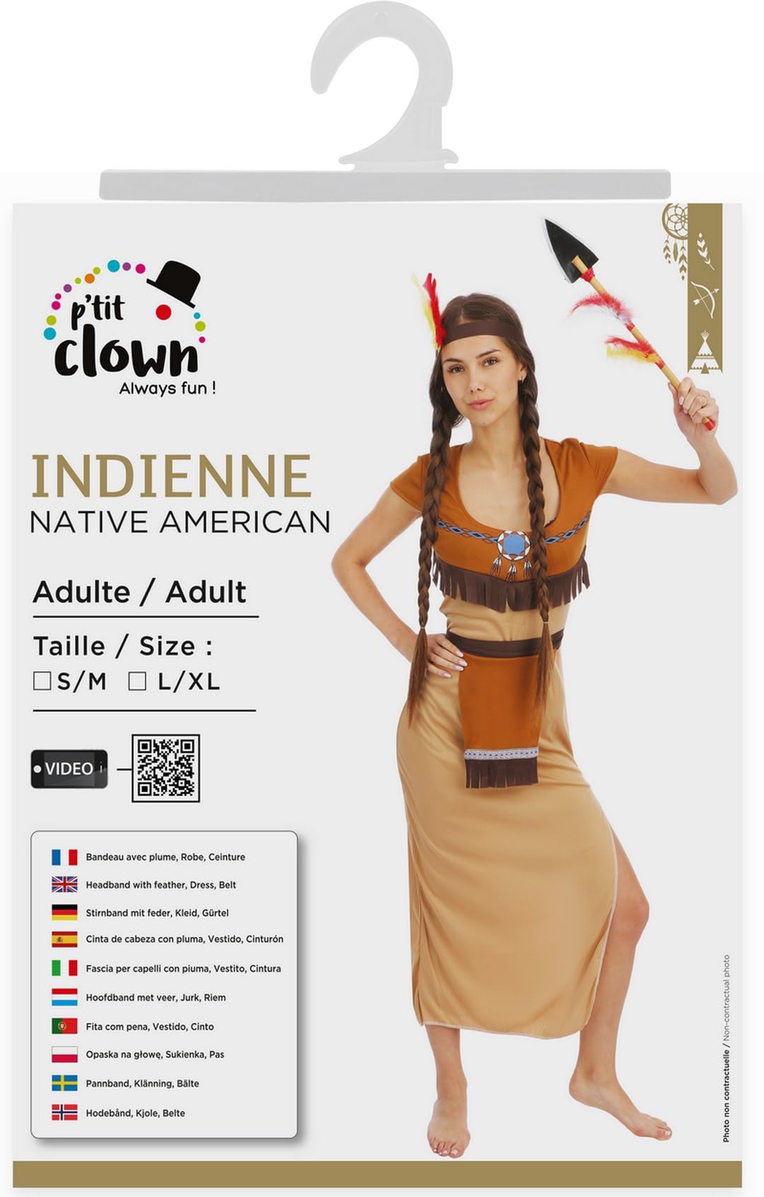 ptit-clown-indianer-kost-m-f-r-erwachsene-komplett-kost-m-polyester image 5