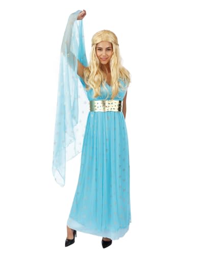 p-tit-clown-mittelalter-prinzessinnenkost-m-damen-blau-karneval-kleid image 5