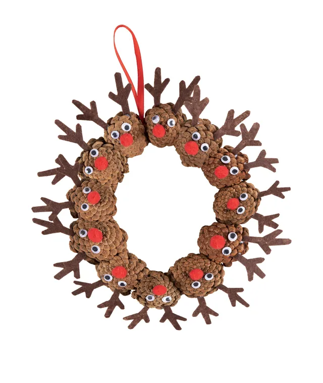 p-tit-clown-rentier-t-rkranz-diy-47-cm-t-rdekoration-weihnachten image 1