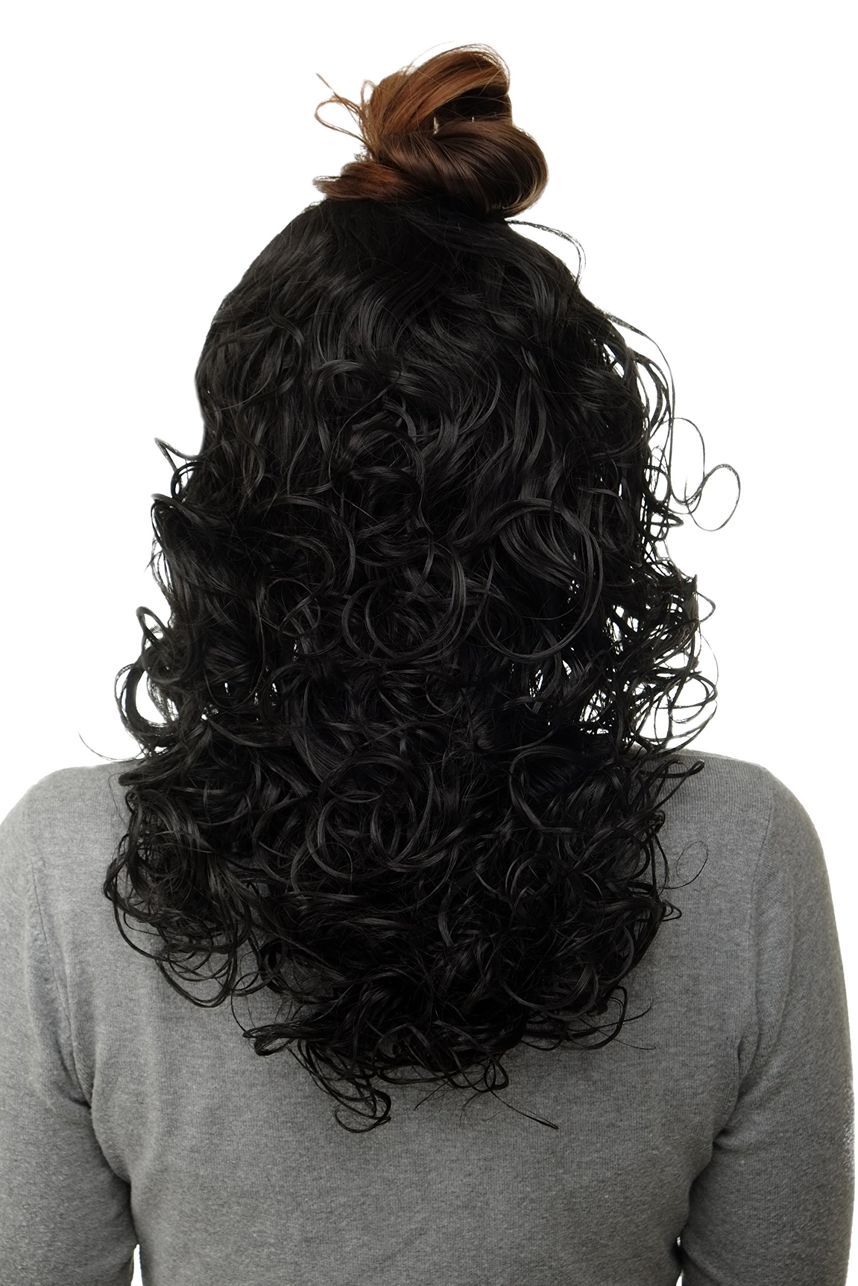 wig-me-up-h9312-2-halbper-cke-clip-in-locken-schwarz-40-cm image 1