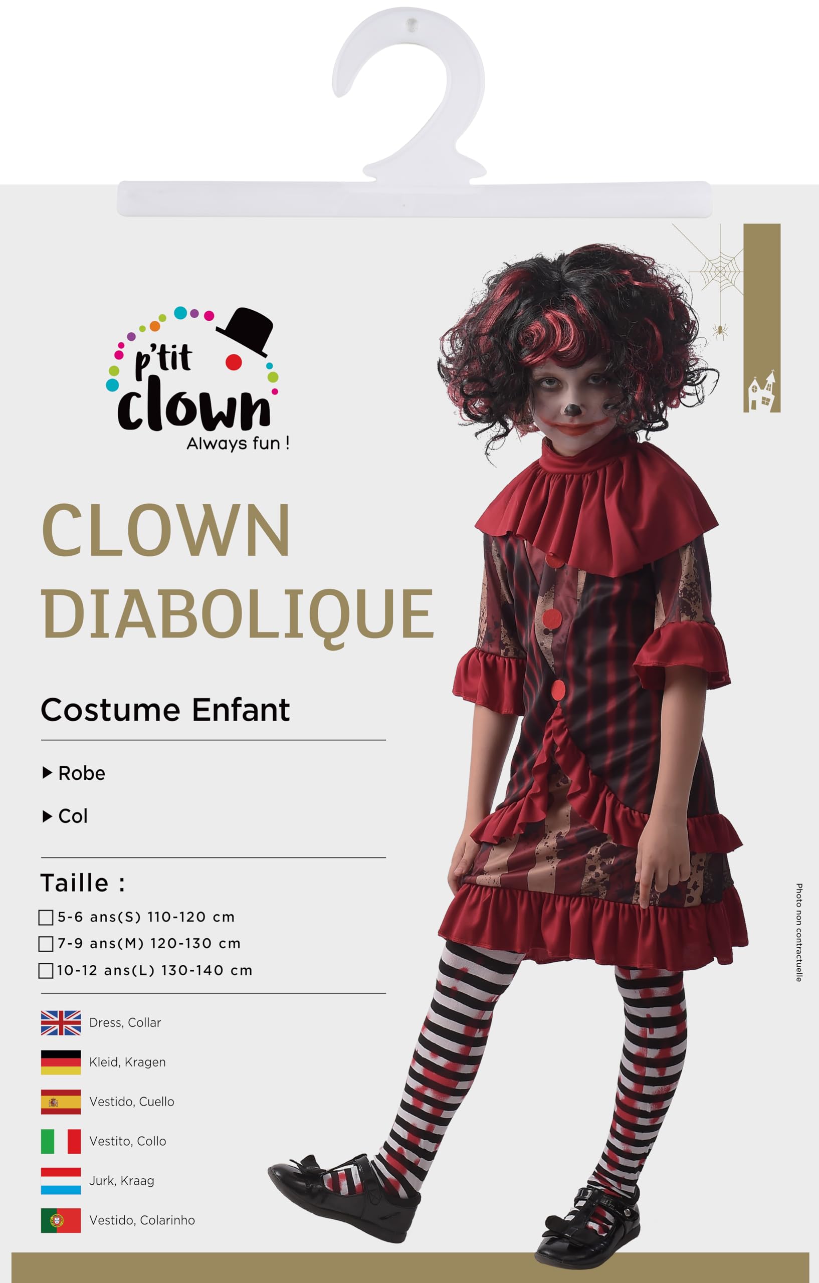 ptit-clown-clown-m-dchen-kost-m-kleid-mit-kragen image 3