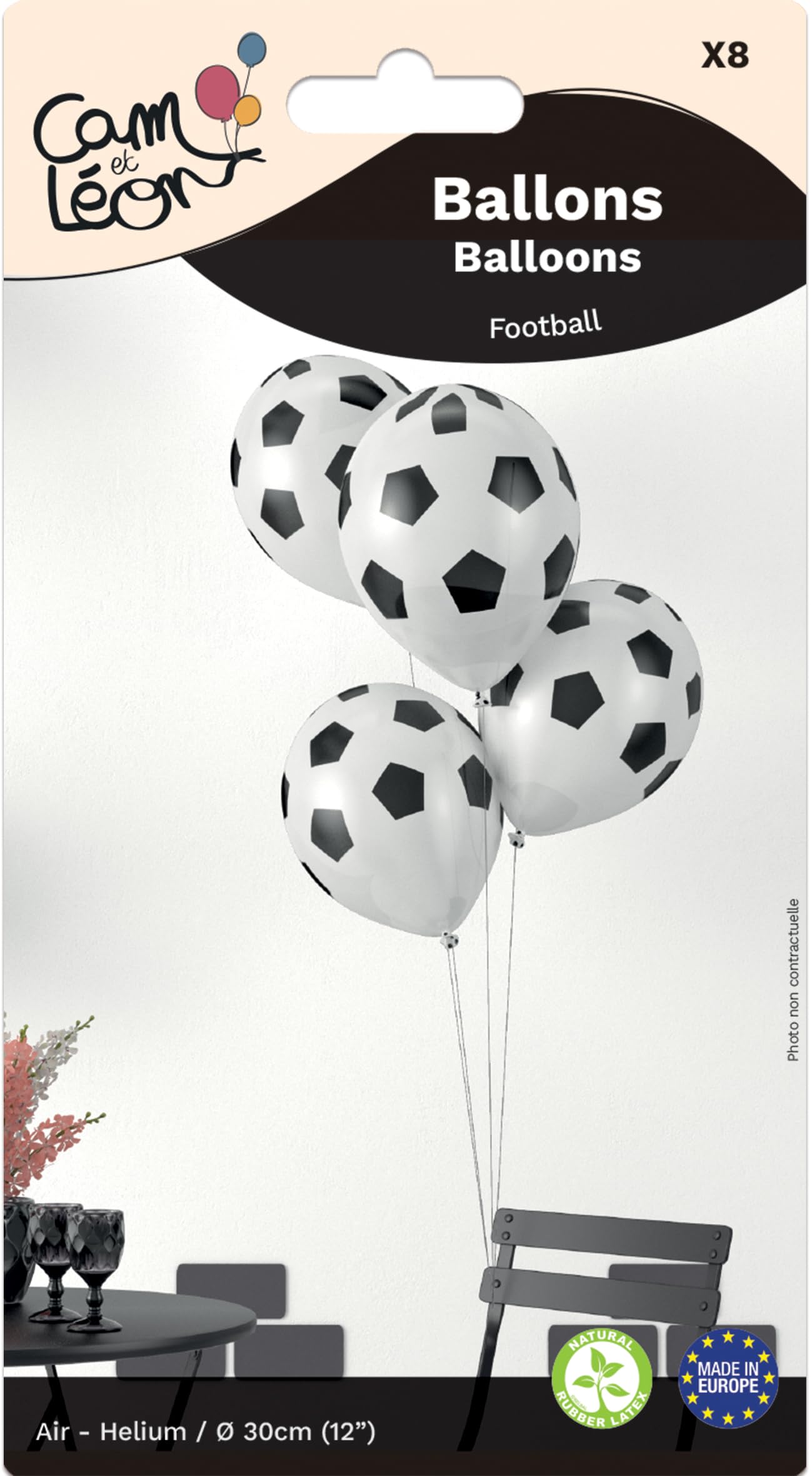 p-tit-clown-fu-ball-ballons-30-cm-latex-8er-set-schwarz-wei image 3