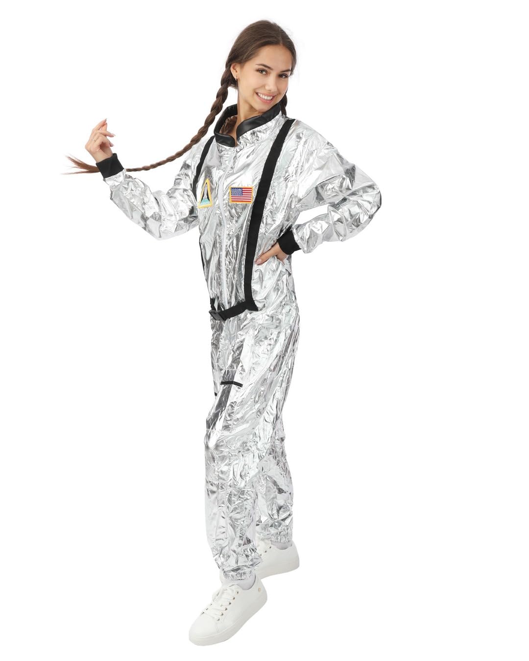 p-tit-clown-astronautenkost-m-f-r-erwachsene-polyester-grau image 2