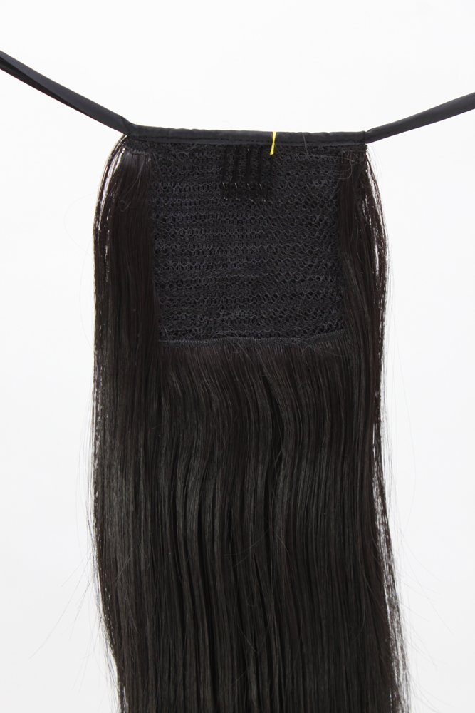 wig-me-up-c9427-2-haarteil-zopf-schwarz-glatt-50-cm-mit-klammer image 2