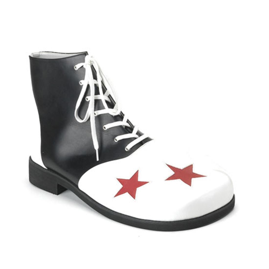 funtasma-clown-02-clown-schuhe-schwarz-wei-mit-stern-muster image 1