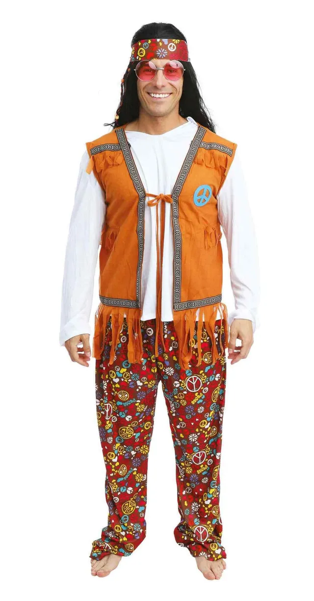 p-tit-clown-hippie-kost-m-herren-polyester image 1