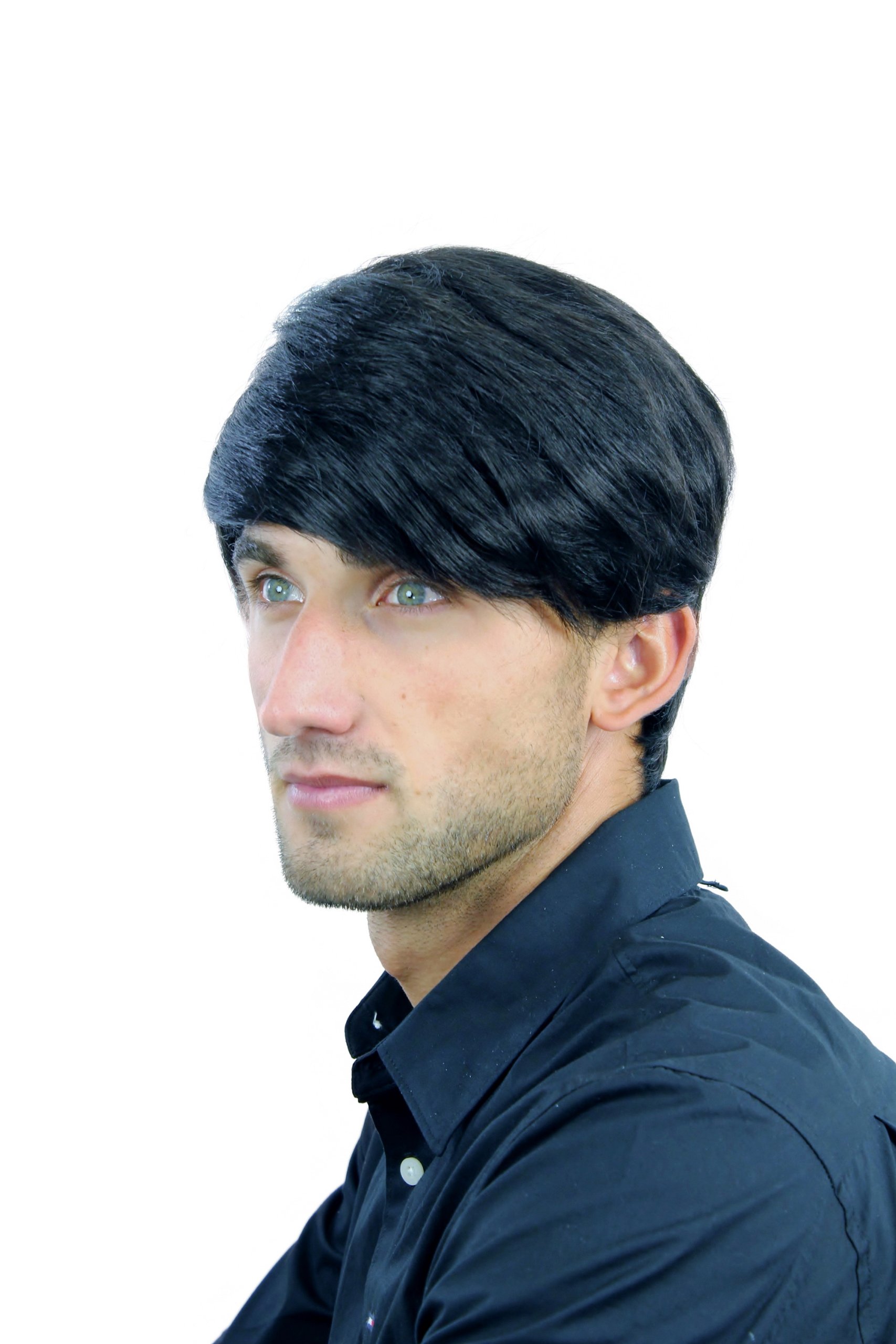 wig-me-up-wl-3057-2-herrenper-cke-kurz-scheitel-schwarz-schwarzbraun-25-cm image 2