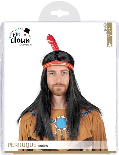 ptit-clown-indianer-per-cke-mit-federstirnband-kunsthaar-per-cke-erwachsene image 5