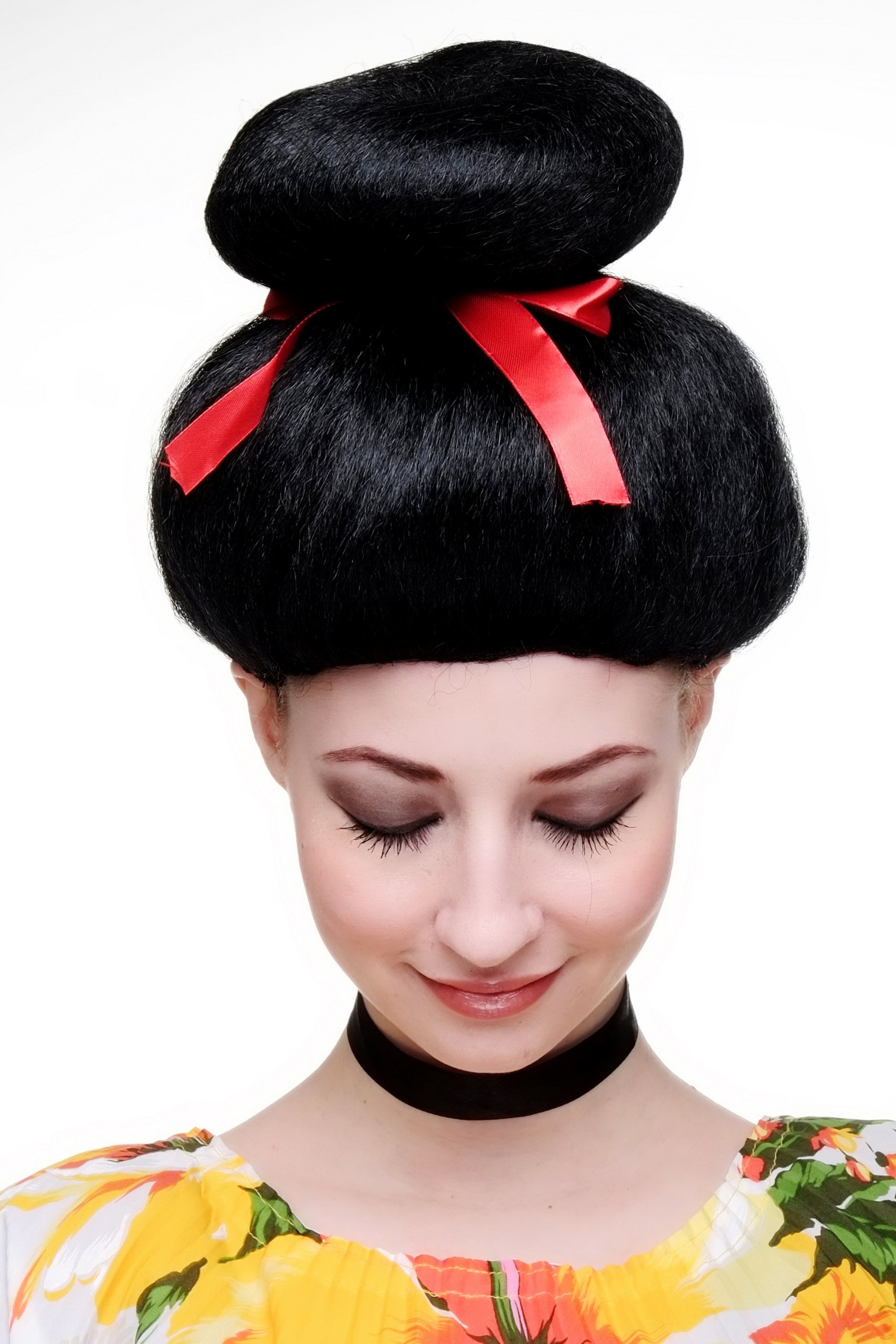 wig-me-up-2120-p103-geisha-per-cke-schwarz-japan-cosplay-damen image 2