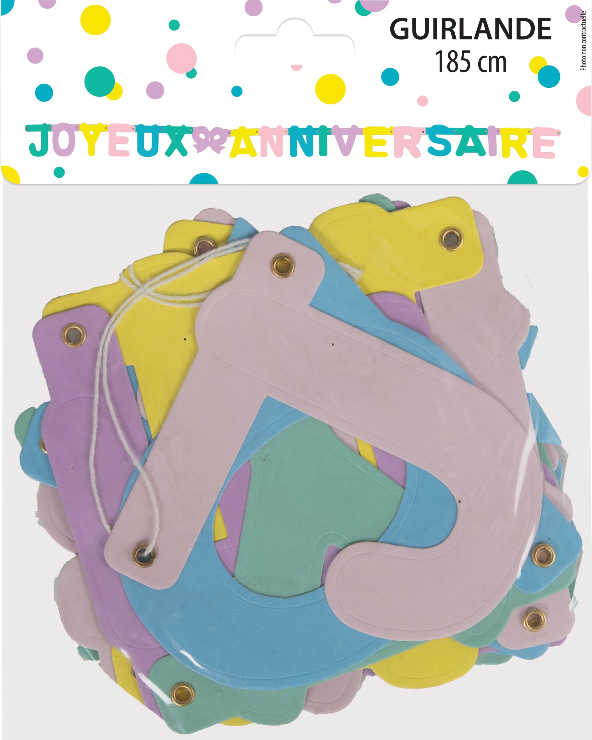 p-tit-clown-happy-birthday-girlande-multicolore-185-cm image 2