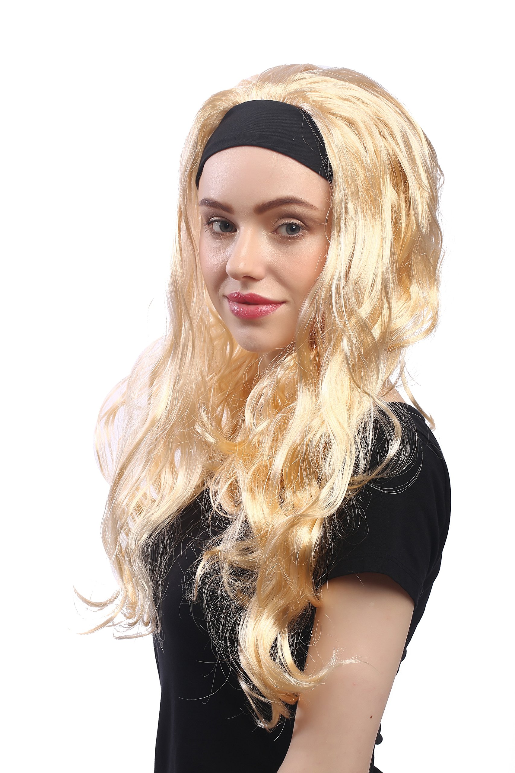 wig-me-up-86380-za02-damenper-cke-lang-gewellt-goldblond-mit-stirnband-60-cm-80e image 2
