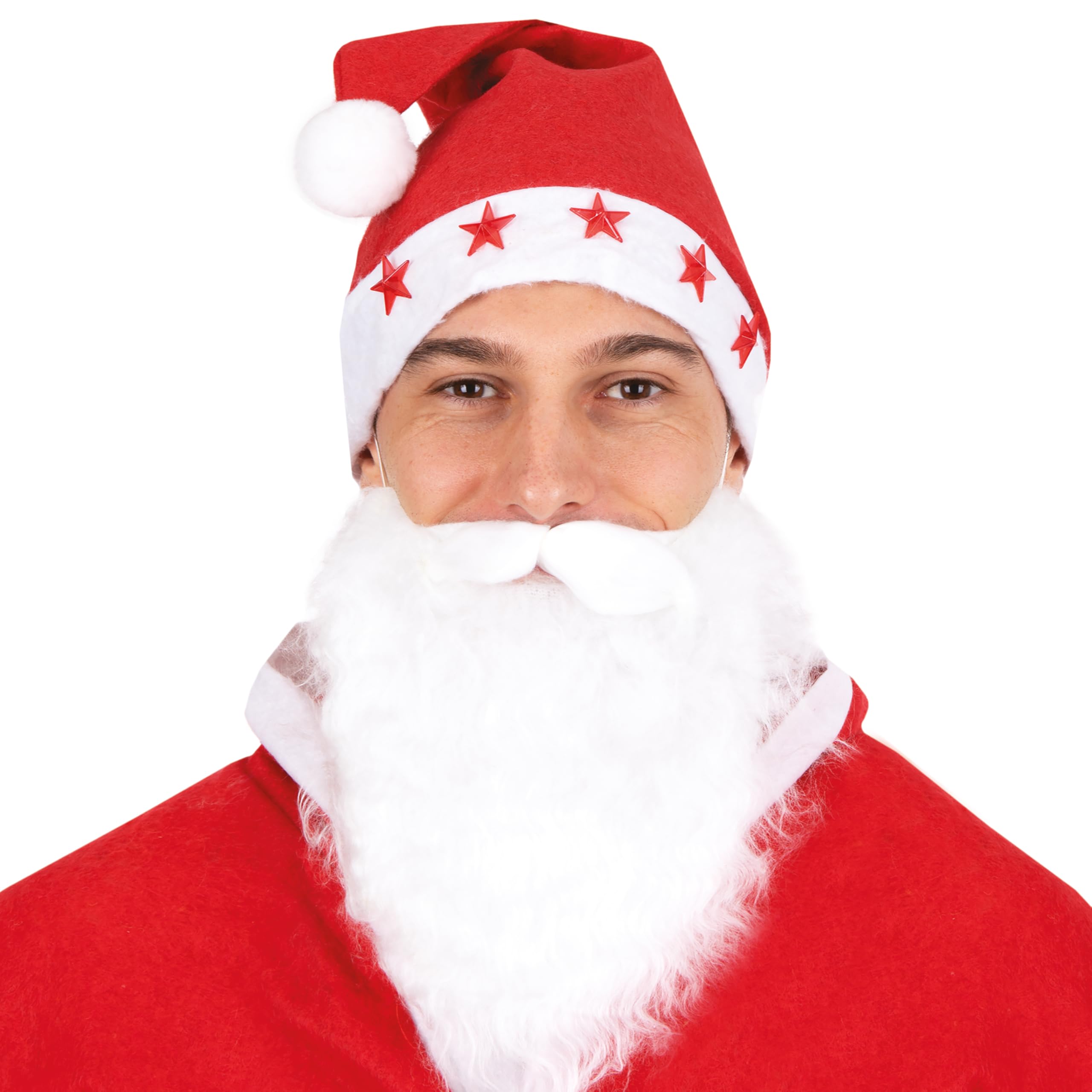 ptit-clown-weihnachtsm-tze-leuchtsterne-rot-erwachsene image 3