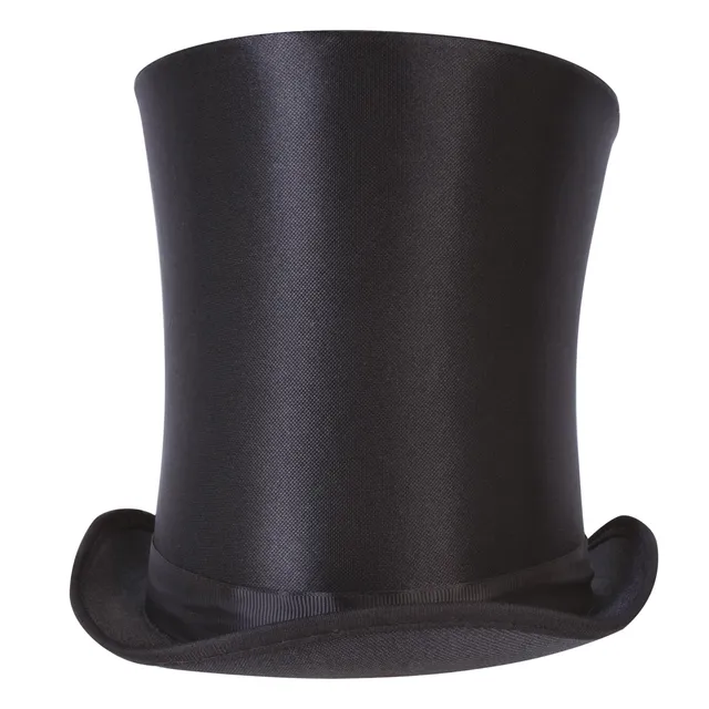 ptit-clown-zylinder-satin-schwarz-erwachsene-hut image 1