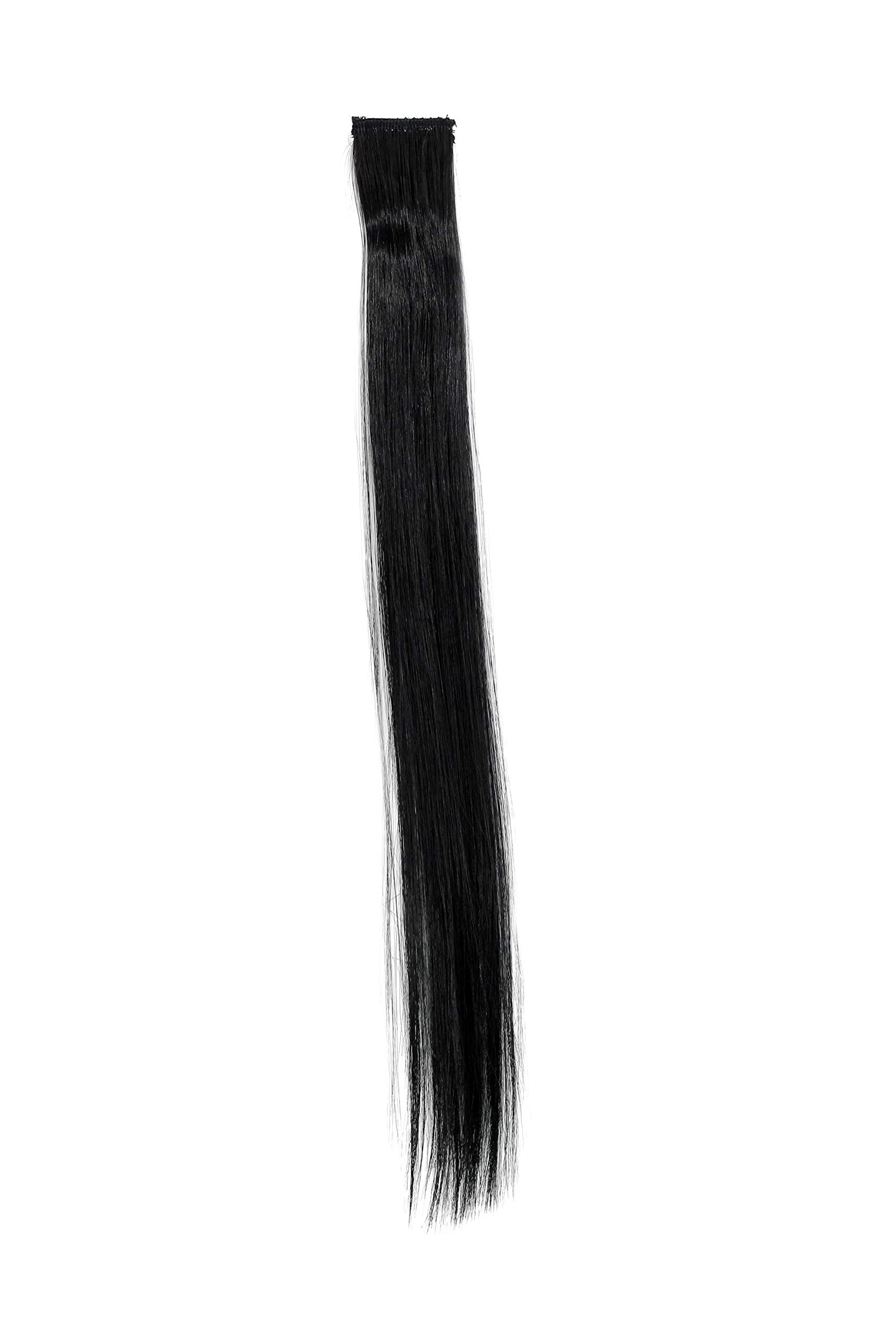 wig-me-up-yzf-p1s18-1-clip-in-extension-str-hne-glatt-schwarz-45-cm image 1