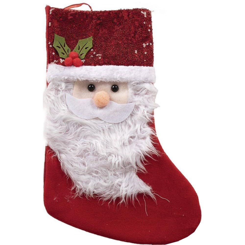 ptit-clown-weihnachtsstrumpf-pailletten-24x37-cm-rot image 1