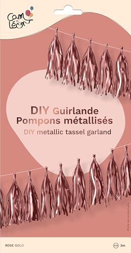 p-tit-clown-girlande-mit-pompons-metallisch-rosa-gold-3-m image 7