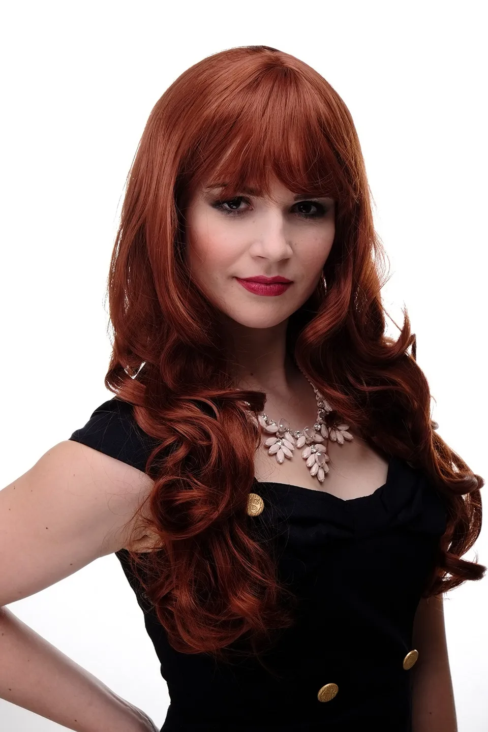 wig-me-up-285-damen-per-cke-kupferrot-locken-mit-pony-ca-65-cm image 1