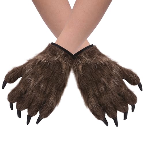 p-tit-clown-23525-werwolf-handschuhe-erwachsene-braun image 5