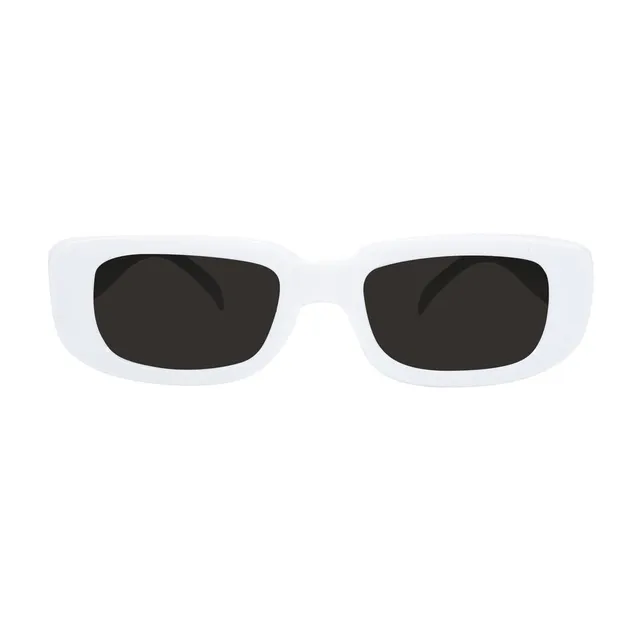 ptit-clown-michel-p-kost-mbrille-rechteckig-wei-retro-70er image 1