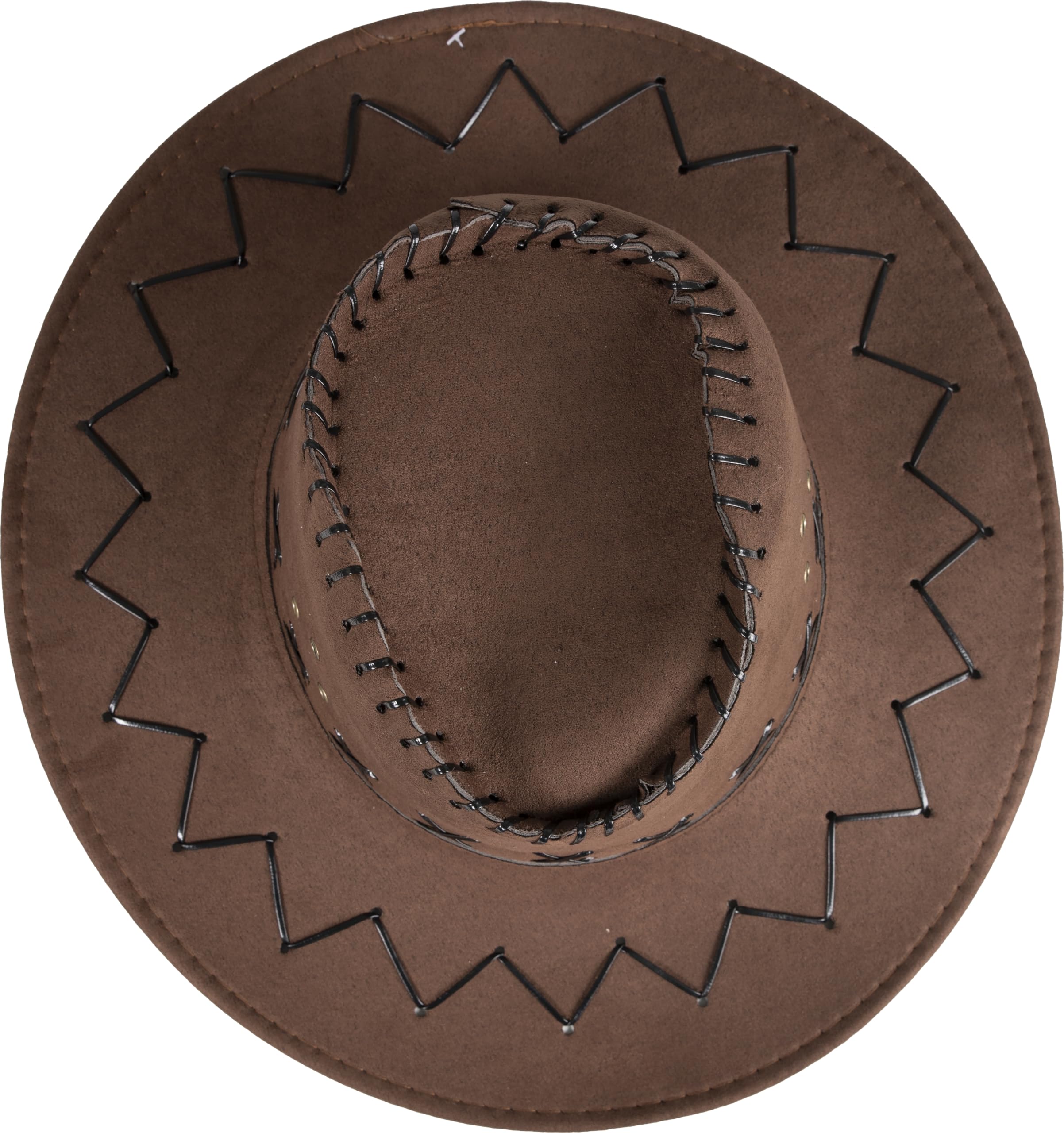 ptit-clown-cowboyhut-nubukleder-optik-dunkelbraun-erwachsene image 7