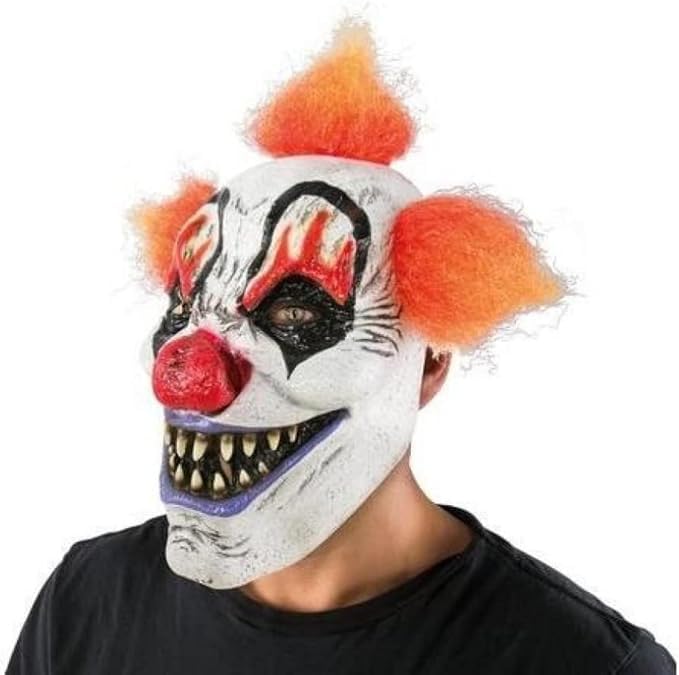 ptit-clown-killer-clown-halbmaske-latex-erwachsene-schwarz-orange image 4