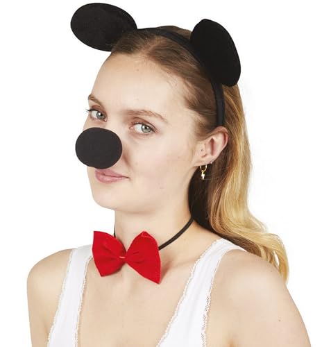 ptit-clown-14010-maus-kost-m-zubeh-r-set-f-r-erwachsene-haarreif-fliege-nase image 8
