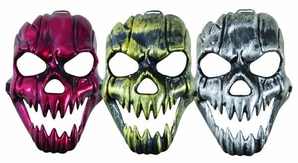 ptit-clown-skelett-maske-hartschale-bunt-scharfe-z-hne-erwachsene image 1