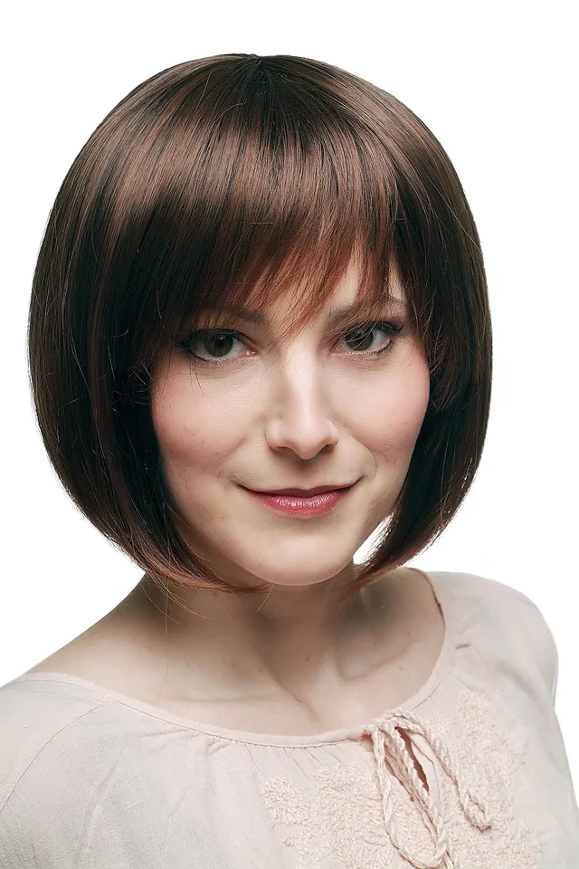 wig-me-up-2305-2t30-damenper-cke-bob-kurz-fransig-braun-mix-25-cm image 1
