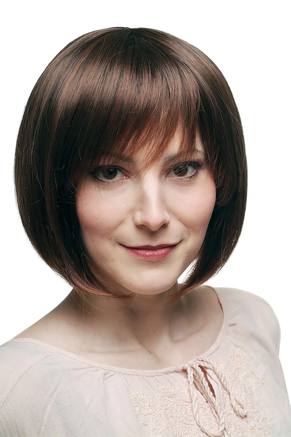 wig-me-up-2305-2t30-damenper-cke-bob-kurz-fransig-braun-mix-25-cm image 1