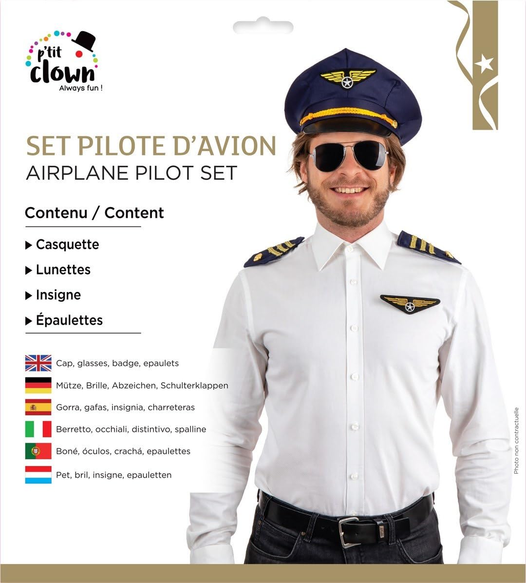 ptit-clown-66643-flugzeugpiloten-set-marineblau-schwarz image 3