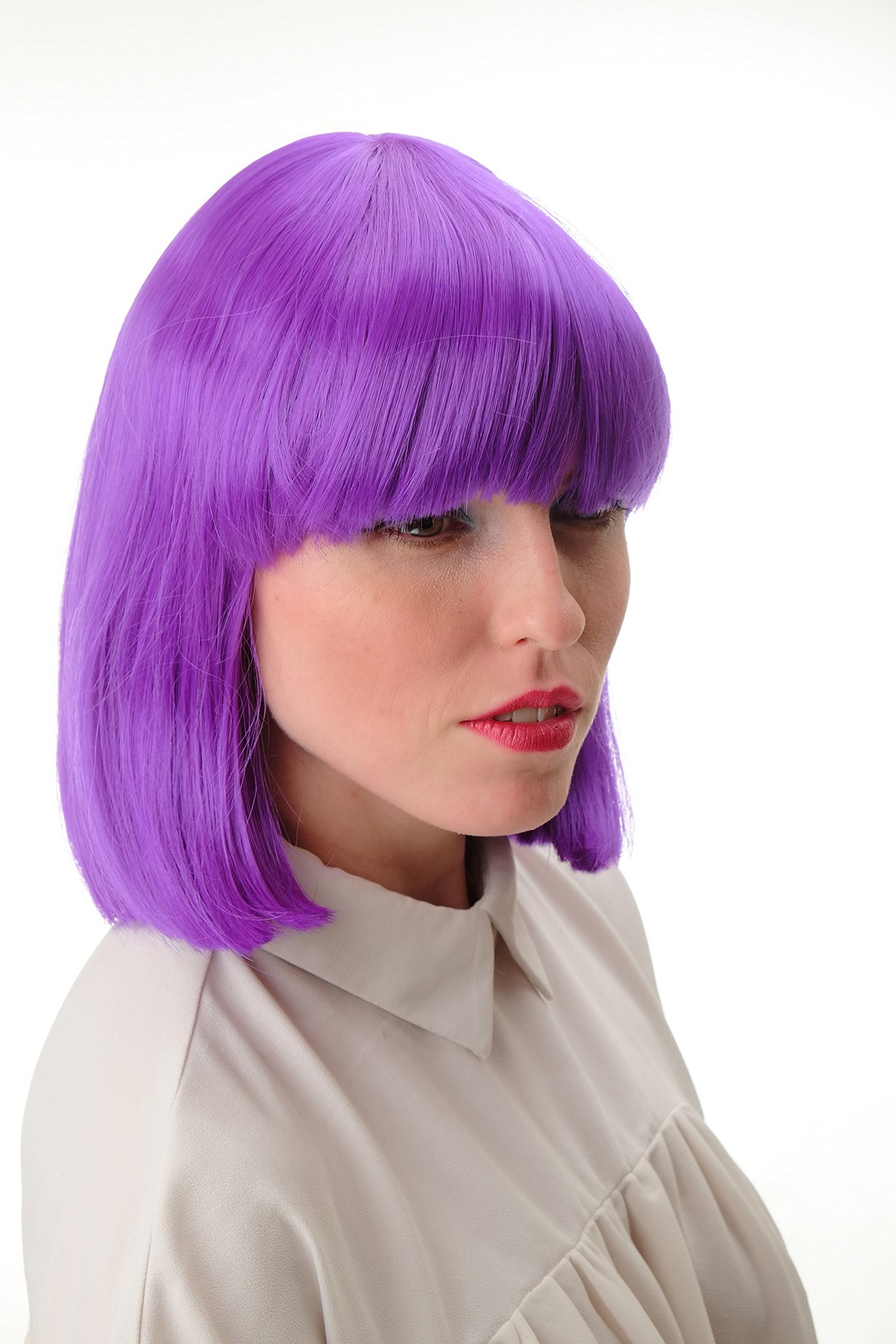 wig-me-up-gfw673-f11-damenper-cke-bob-kurz-lila-30-cm-mit-pony image 2
