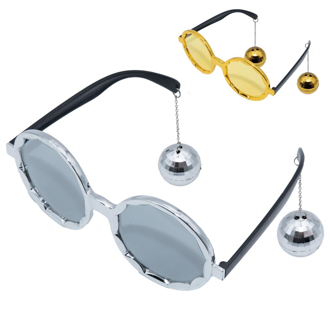 p-tit-clown-35001-disco-brille-kunststoff-goldfarben-silberfarben image 2