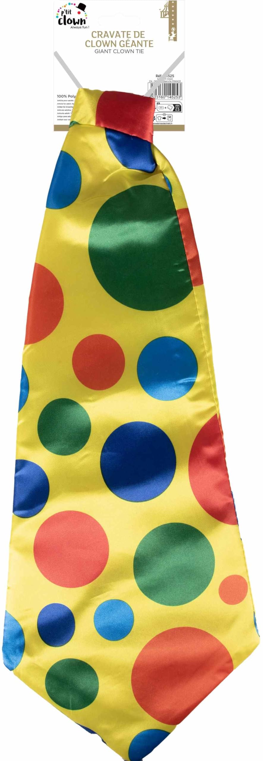 ptit-clown-14525-riesen-clown-krawatte-50x20-cm-mehrfarbig image 4