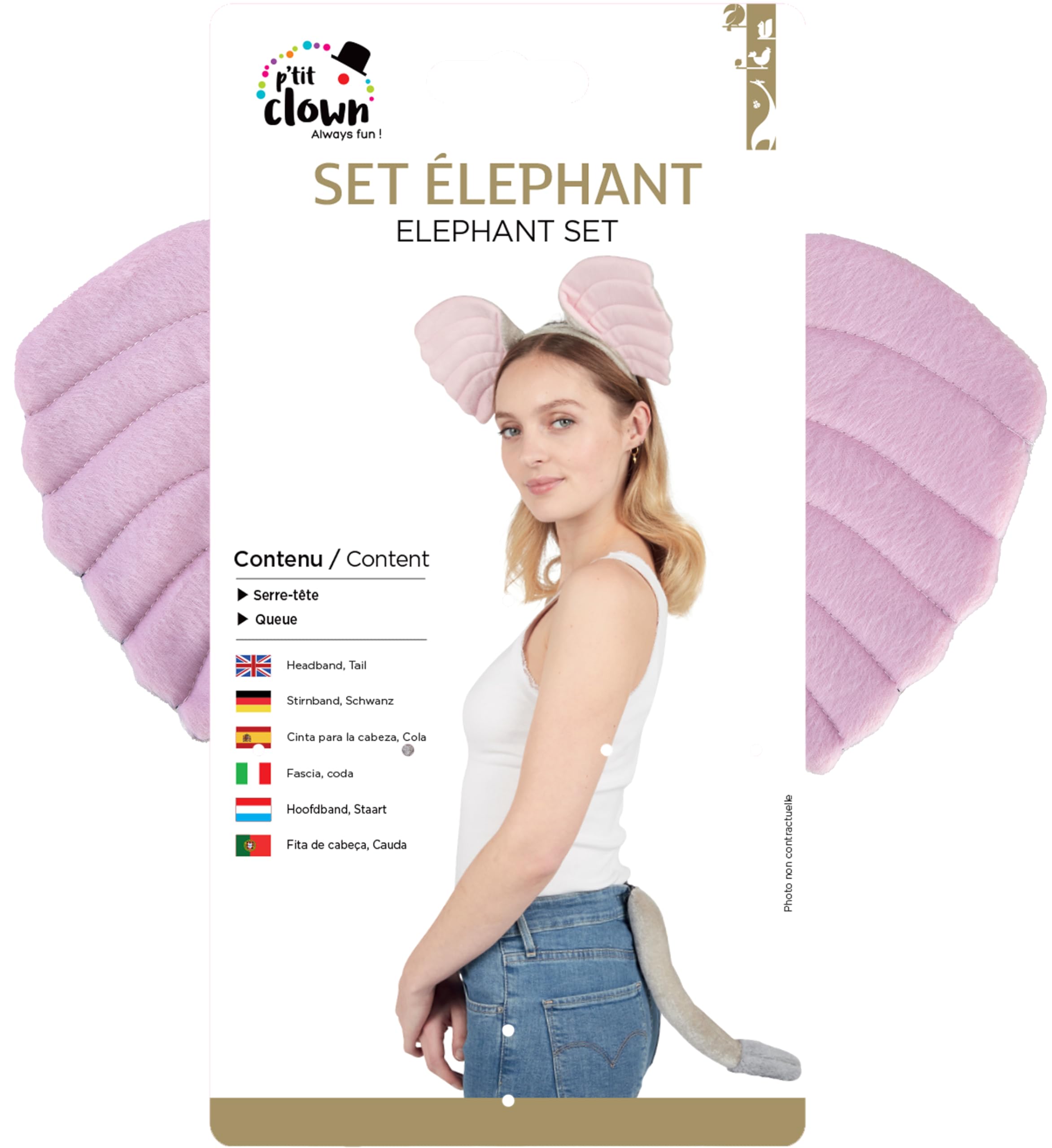 ptit-clown-re14003-elefanten-set-mit-schwanz image 3
