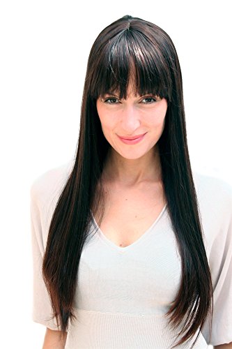 wig-me-up-3113-2t33-per-cke-damen-lang-braun-glatt-pony-65-cm image 4