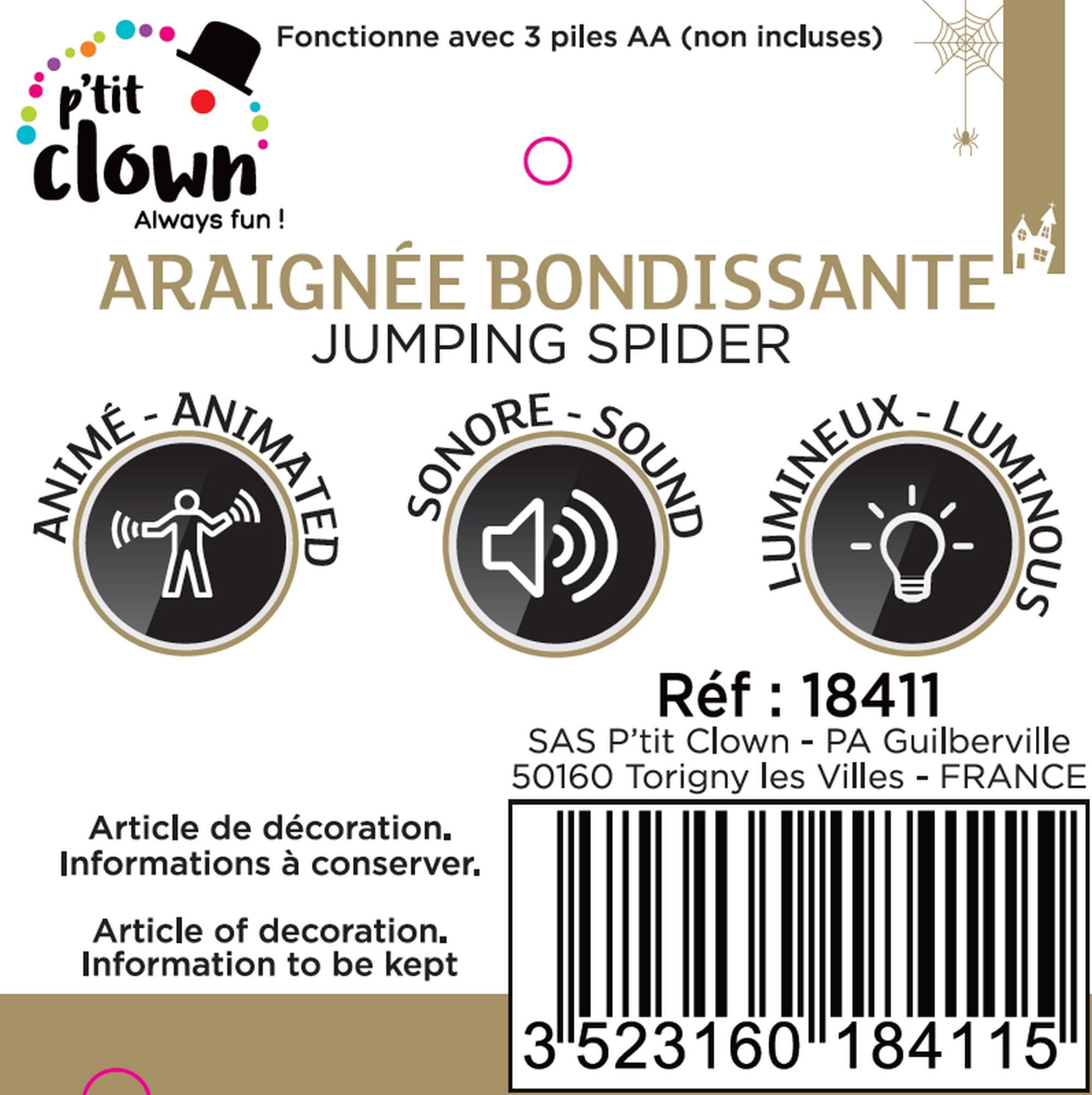 p-tit-clown-springende-spinne-animiert-halloween-schreck-deko image 2