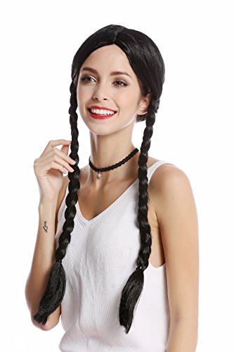 wig-me-up-90835-za103-per-cke-damen-schwarz-lange-geflochtene-z-pfe-mittelscheit image 5