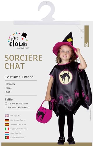 p-tit-clown-hexe-katze-kost-m-kinder-3-4-jahre-mit-hut image 7