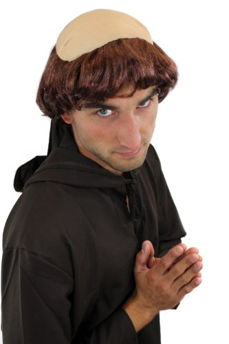 wig-me-up-739-p33-per-cke-mittelalter-m-nch-tonsur-priester-braun image 8