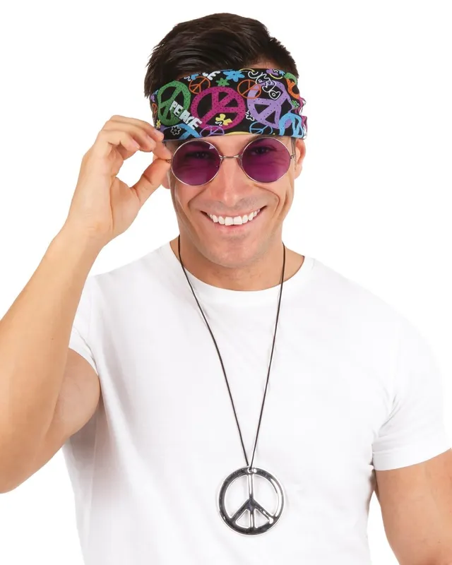 p-tit-clown-22697-hippie-zubeh-r-set-erwachsene-mehrfarbig image 1