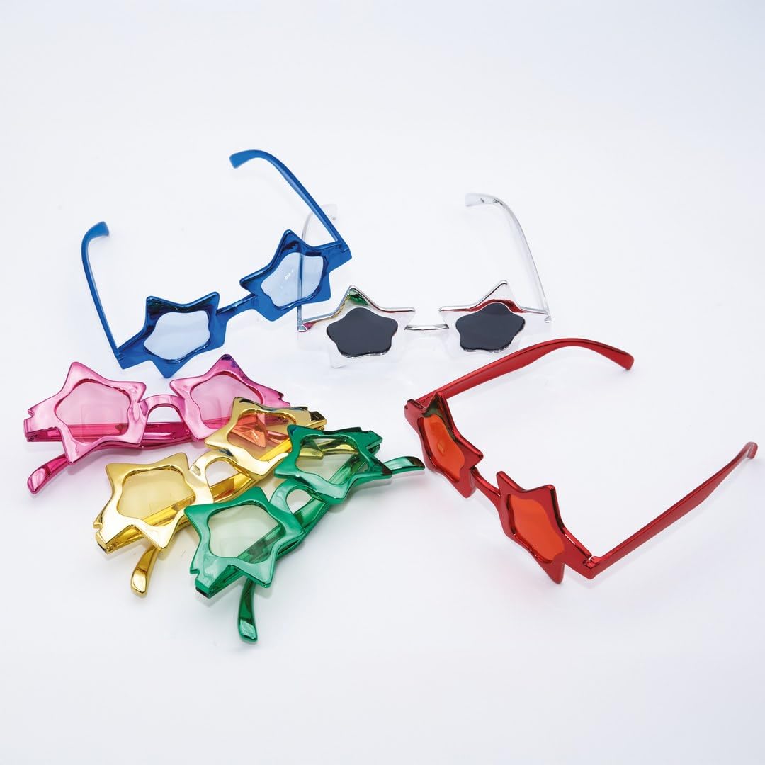 p-tit-clown-35322-brille-kunststoff-metallic-stern-6-farbig-sortiert image 3