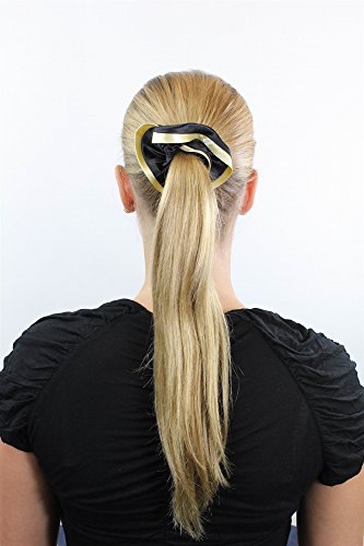 wig-me-up-z021-haarband-scrunchy-elastisch-schwarz-mit-goldenem-rand image 5