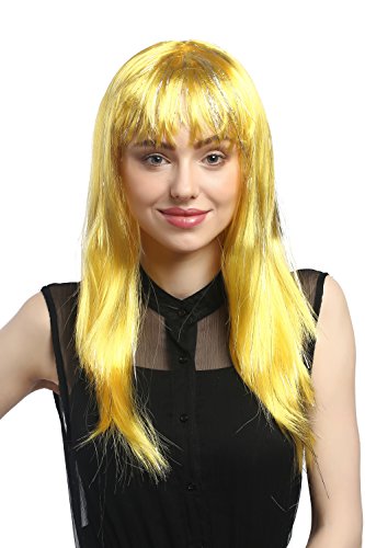 wig-me-up-xr-003-pc2b-damen-party-per-cke-lang-glatt-mit-pony-gelb-silber-glitte image 5